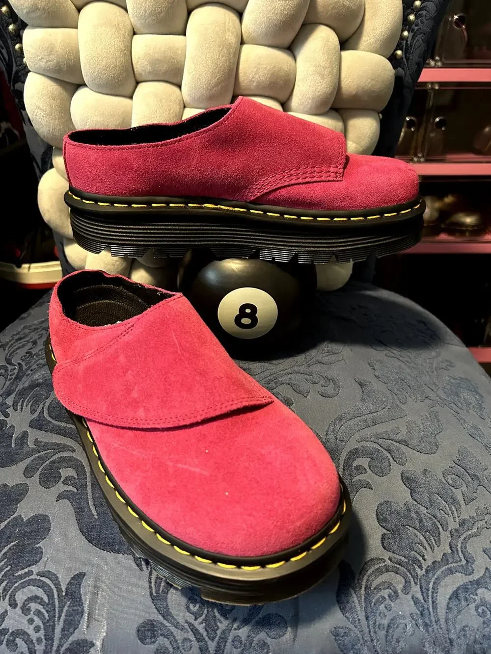 Dr Martens Neon Barbie Pink Zebzag Anywair size 8/EU 39